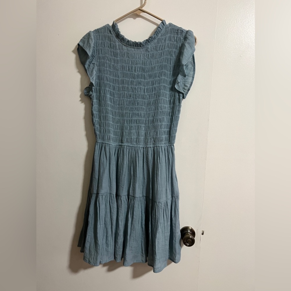 Blue Smocked Dress